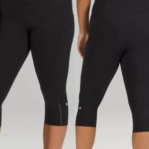 お買得！新品未使用！lululemon ルルレモンFast and Free HR Crop18 Refランニングパンツ、黒、Asia fit M、14.800円の品