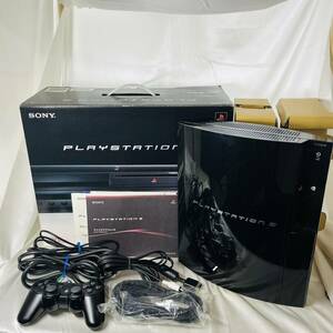 ★1円～ 超美品 動作確認済 SONY PS3 PlayStation3 本体 CECHB00 20GB 初期型 プレステ3 封印シール プレイステーション 付属品完備 FW4.55