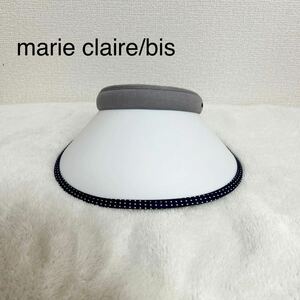 marie claire/bis マリクレール サンバイザー 帽子 ホワイト レディース THR-47