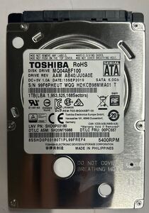 使用時間 837時間 正常 TOSHIBA MQ04ABF100 1000GB 1TB n20250102-4