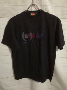 メンズ ph621 vintage 90s FIRST DOWN ファーストダウン 刺繍入り 半袖 Tシャツ M ブラック 黒