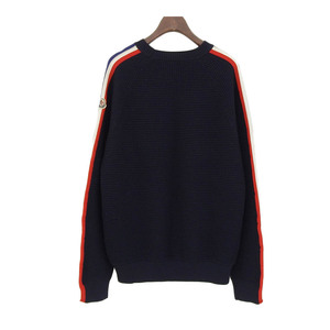 モンクレール GIROCOLLO TRICOT ヴァージンウール ニット 9C733 00 A9364 メンズ ネイビー MONCLER 中古 【アパレル・小物】