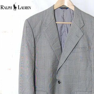 チャップスラルフローレン CHAPS RALPH LAUREN■ウール テーラードジャケット シングル チェック柄 ■96-86-170■グレー ※NK4612085