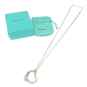 【箱付き】 TIFFANY&Co. ティファニー シルバー オープンハート メッシュチェーン ネックレス 24.2g 925刻印 307025 ネックレス