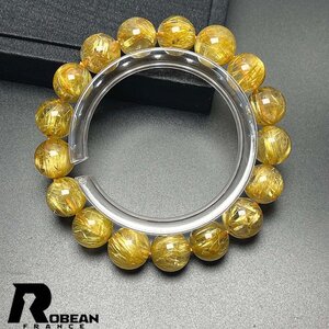 レア EU製 定価35万円★ROBEAN・極!極満針ルチルクォーツ★ブレスレット パワーストーン 天然石 綺麗 金運 お守り 12-12.8mm k1206331