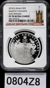 0804Z8　記念コイン　GREAT BRITAIN　NGC鑑定　2018 G. Britain S£5 　PF 70 ULTRA CAMEO　