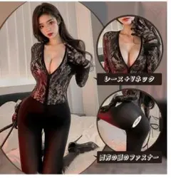 【新品】セクシーレオタード♥️サンタ　ランジェリー　バレンタイン　ルームウェア