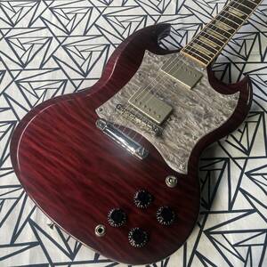 Gibson / SG ” Burgundy Grain “-ZEEK REBUILT-