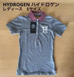 HYDROGEN ハイドロゲン レディース　 半袖　ポロシャツ　Sサイズ　グレー