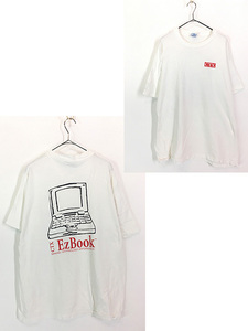 古着 90s USA製 CTX 「EzBook」 PC パソコン コンピューター ソフトウェア Tシャツ XL