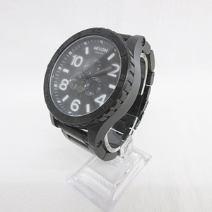 ニクソン NIXON 300 METER THE 51-30 CHRONO 腕時計 クォーツ クロノグラフ 黒 ブラック ジャンク品 メンズ