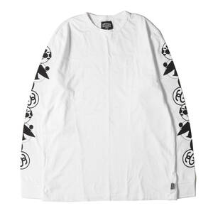 新品 STUSSY ステューシー Tシャツ サイズ:L 00s マルチアイコン ポケット付き ロングスリーブTシャツ ホワイト 白 00年代 トップス 長袖