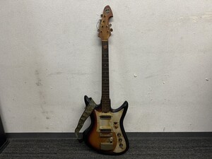 希少　A3　TEISCO　テスコ　K-2L　エレキギター　ビザールギター　アンティーク　ヴィンテージ　弦楽器　ブラウン系カラー　現状品