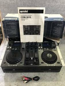 K-2871 Gemini CDM-3610 Dual MP3/CD Mixing Console DJ ミキサー CD再生確認済み