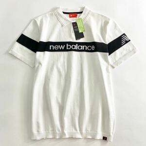 Sf5《新品未使用》大きいサイズ new balance golf ニューバランス ゴルフウェア 半袖ニット ポロシャツ フロントロゴ◯ 6 XL相当 メンズ 