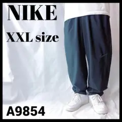 NIKE ナイキ 縁取りロゴ トラックパンツ ジャージ 薄手 軽量 黒 XXL