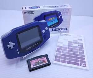 美品 / 動作品/ 希少品 ゲームボーイアドバンス AGB-001青本体+ゲームソフト 箱付 セットGame boy Advance GBA(H-188)