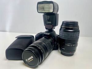 【1/112ES】 Canon EOS Kiss x9 デジタルカメラ レンズ 100mm 75-300mm その他 通電のみ確認