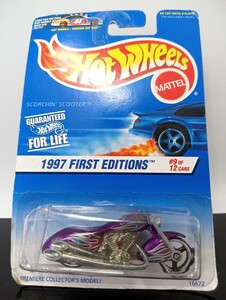 ホットウィール スコーチンスクーター　Hot Wheels/1997FIRST EDITION/カスタムハーレー/バイク/オートバイ/絶版品/未開封保管品