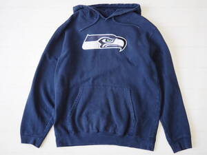 ☆送料無料☆ NFL TEAM APPAREL USA直輸入 古着 プルオーバー 裏起毛 SEATTLE SEAHAWKS シアトルシーホークス パーカー メンズ ネイビー