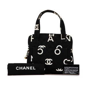 中古 シャネル ハンドバッグ ココマーク ロゴ 4番台 ABランク ブラック CHANEL 【送料無料】【西神店】