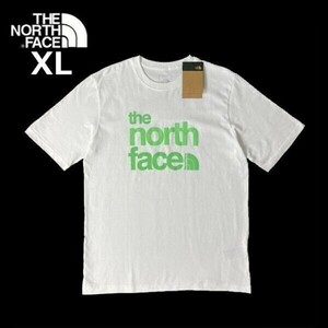 1円～!売切!【正規新品】THE NORTH FACE◆S/S COORD TEE 半袖 Tシャツ US限定 コットン100% 男女兼用 ホワイト コットン(XL)白 緑180902-18