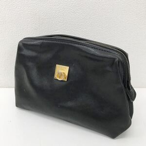 refle● CELINE セリーヌ　オールド　クラッチバッグ　レザーポーチ　ヴィンテージデザイン　ジャンク　現状品　イタリア製