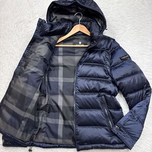 【極美品Lサイズ!!!】BLACL LABEL CRERTBRIGE ブラックレーベルクレストブリッジ 3way ダウンジャケット メガチェック 光沢 メンズ