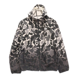 adidas アディダス CAMO DIPPED WINDBREAKER JKT カモ ディップド ウィンドブレーカー ジップアップジャケット ブラック/ホワイト DH4805