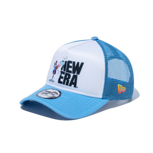 匿名送料無料 ★New Era 9FORTY A-Frame トラッカー ニューエラ キャップ/帽子☆ストリートファイター2 春麗 ホワイト/スカイブルー 即決！