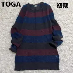 【初期】 TOGA　シアーラメニット　ボーダー　透け感　希少　トーガ