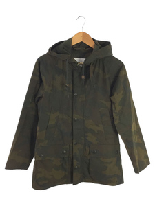 Barbour◆HOODED BEDALE SL CAMO/マウンテンパーカー/36/コットン/KHK/カモフラ/1801174