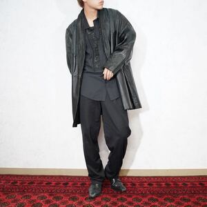 *SPECIAL ITEM* USA VINTAGE PYTHON EMBOSSED LEATHER SWITCHED DESIGN COAT/アメリカ古着パイソン型押しレザー切替デザインコート