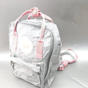 ◇ Θ FJALL RAVEN KANKEN キッズ リュックサック グレー レッド系 男の子 女の子 E