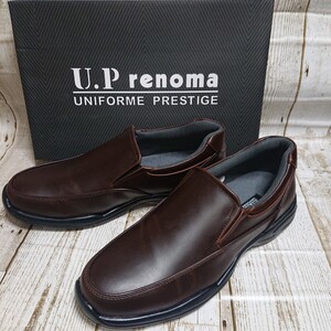 U.Prenoma ビジネスシューズ■サイズ:24.5cmEEEE■素材: フェイクレザー■カラー:DBR