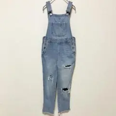 《C&A》オーバーオール　サロペット　デニム パンツ　USED おしゃれ　古着