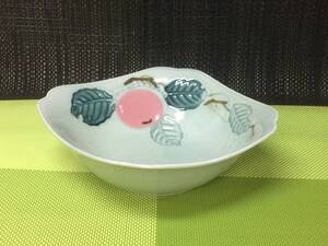 【即決】17cm 未使用 昭和レトロ 枇杷の絵 中鉢