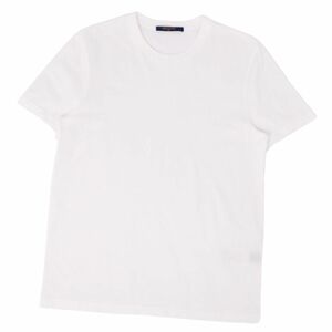 美品 ルイヴィトン LOUIS VUITTON 2020年 Tシャツ カットソー 半袖 ショートスリーブ サークルLV刺繍 メンズ M 白 cf07dm-rm10f11064
