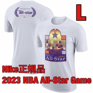 L定価45ドル（7500円）オールスターNIKE半袖Tシャツ2023NBAオールスターゲーム優勝記念NBA All-Star Game Courtside Max 90 T-Shirtナイキ