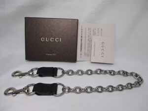 未使用品 箱付き GUCCI グッチ ウォレットチェーン/SILVER/SLV 本物 ラッピングOK♪