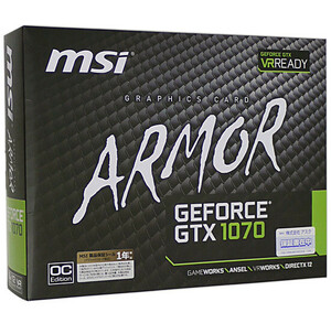 【中古】MSI製グラボ GTX 1070 ARMOR 8G OC PCIExp 8GB 元箱あり [管理:1050004048]