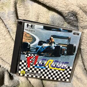 PCE F1サーカス PCエンジン HuCARD 説明書有り　ケース爪折れあり　説明書シミ曲がりあり