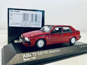 【送料無料】1/43 Minichamps Alpha Romeo アルファロメオ 75 3.0 V6 America 1987 Red