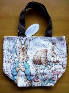 【バッグ/トート】 ピーターラビット PETER RABBIT/ミニバッグ ミニトート 手提げ ランチトート/ゴブラン織り デリシャスフィールド★