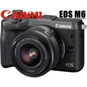 キヤノン Canon EOS M6 レンズキット ブラック ミラーレス 一眼レフ 中古