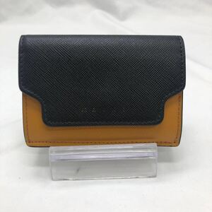 MARNI マルニ マルチカラー 三つ折り財布 レディース コンパクト ブラック イエロー グレー KN-7H6S