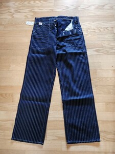 送料込★東洋 SUGAR CANE シュガーケーン　SC40786 WABASH STRIPE WORK PANTS ウォバッシュ　9oz ENGINEER PANTS ワークパンツ 36