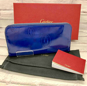 Cartier / カルティエ / 長財布 / ブルー / 箱付き