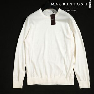 新品1円～★定価3.3万 MACKINTOSH LONDON マッキントッシュ ロンドン 長袖 14ゲージウォッシャブルウールクルーネックニット L ◆5080◆