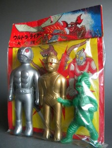 当時物 ★★仮面ライダー 怪人 パチ 怪獣 シルバー仮面 4p ポリ製 !! おみやげ 駄菓子屋 MONSTER 怪人 TVアニメ★★未使用デッドストック品